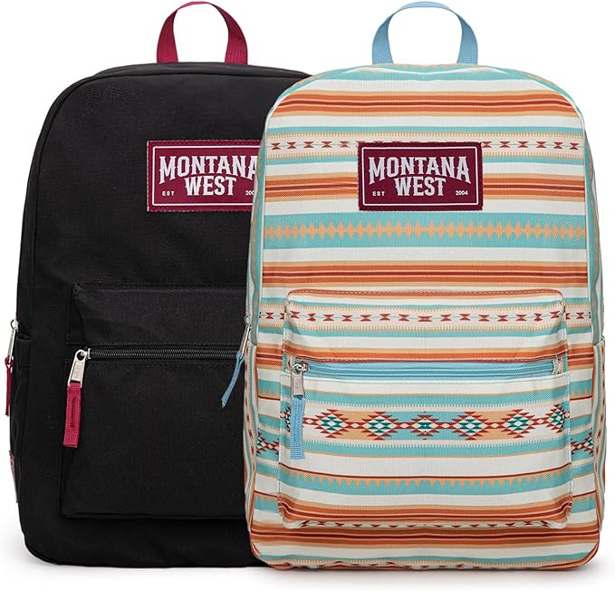 Montana West Backpack for Women Men 2 PCS Lightweight College Bookbags Casual by THEOFFICIALMONTANAWEST