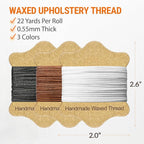 VONEEDL Upholstery Repair Kit: Waxed Sewing Thread & Heavy Duty Needles - Image 3