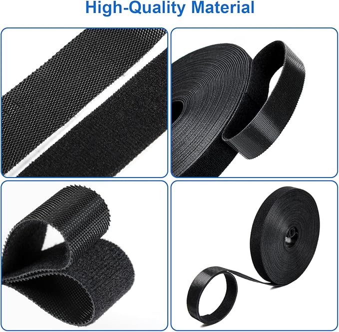 OneLeaf Fastening Cable Management Roll, 43ft x 3/4inch Cut to Length Straps - Image 8