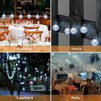 Outdoor Solar String Lights, 2x46FT 66LED 8Modes Crystal Solar Powered - Image 6