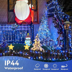 JMEXSUSS 400 LED Christmas Lights Indoor Outdoor, 132 ft 8 Modes Blue and White - Image 5