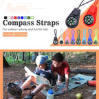 Mini Compass for Kids Compass Keychain，Button Compass Bulk kit，Paracord Hiking - Image 2