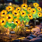 GARPAR Solar Garden Lights Outdoor, Upgraded 3 Pack by GarparOutdoorSolarLights