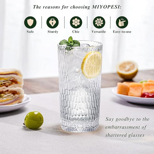 15oz and 22oz Clear Acrylic Glasses Drinkware, Honeycomb Stackable - Image 2