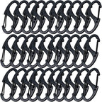 Small Carabiner Clips 1.6 inch Metal Double Sided Spring Gate Snap Hooks by Bytiyar