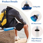 Portable 1.0L Water Fiter, Outdoor Water Filter Backpacking, Collapsible Hiking - Image 5