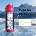 Insulated Water Bottle with Straw - Image 7