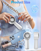 Portable Handheld Fan Personal Small Turbo Hand Fan Powerful, USB Rechargeable - Image 9