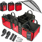 XL Trunk Organizer 4-Section Modular System – Extra Large Car Cargo Storage by DURABLEZ