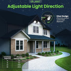 ALUSSO Motion Sensor Outdoor Lights, 30W 3500LM Flood Lights Outdoor 120V - Image 8