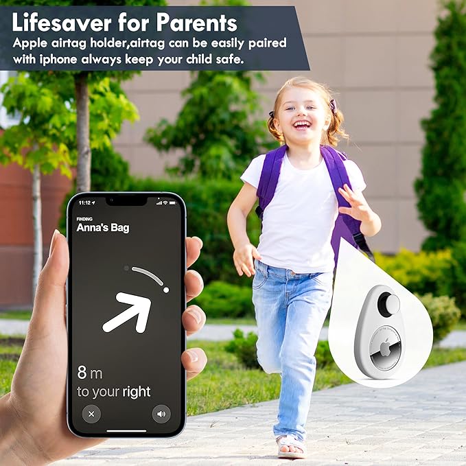 Airtag Holder for Kids Hidden 4 Pack Upgraded GPS Tracker Case, Anti-Removal - Image 2