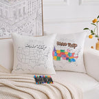 Let's go a Road Trip USA Map Coloring Pillowcase - Image 2