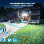 Olafus 180W Motion Sensor Outdoor Lights, 18000LM Dusk to Dawn LED Flood Lights - Image 5