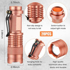 Fumete 20 Pieces LED Flashlight Mini 3 Mode Tactical Torch Small Water - Image 2