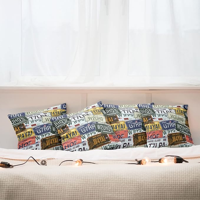 Ambesonne Vintage Decorative Throw Pillow Case Pack of 4, Original Retro Style - Image 5