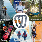 SOB Heavy Duty Steel Carabiner Clips -Auto Locking Climbing Carabiner, - Image 8