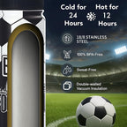 Soccer Water Bottle, 24 oz Insulated Stainless Steel Sports Bottle - Image 6