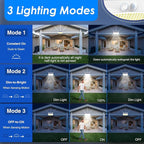 4 Pack 368 LED Solar Lights Outdoor Motion Sensor, Solar Fence Light - Image 2
