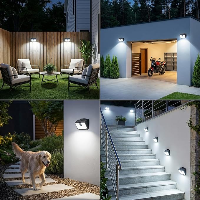 Brightever 2-Pack Solar Motion Sensor Outdoor Lights, IP65 Waterproof Solar - Image 8