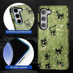 for Samsung Galaxy S23 Plus Case, HL2 Grass Cat Hybrid 2 Layer Hard Shell - Image 4