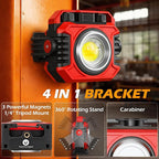 Samyoung 2-Pack 2400LM Magnetic Rechargeable Work Light, Dual-Sided LED Work - Image 6