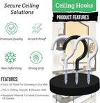 12 Pcs Ceiling Hooks for Hanging Plants, Utensils and Christmas String Lights - Image 8