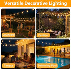LumBelle Smart Outdoor String Lights, 50FT ST38 LED Patio Lights - Image 7