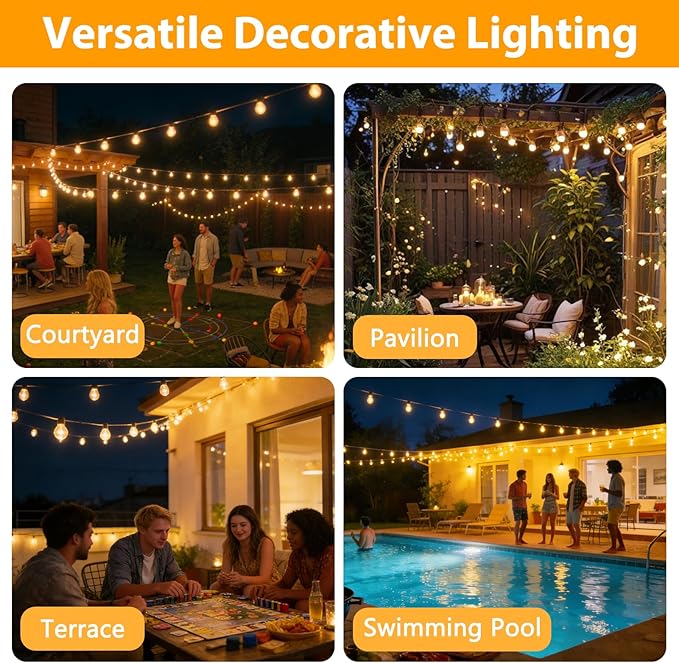 LumBelle Smart Outdoor String Lights, 200FT ST38 LED Patio Lights - Image 7
