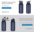 VEGOND 32 oz Insulated Water Bottle Bulk Stainless Steel Metal Water Bottles - Image 5