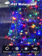 2 Pack 200 LED Solar Christmas Lights Outdoor, Solar String Lights - Image 5