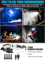 LED Headlamp Flashlight, 1000L 230° Broadbeam Headlight, USB C Rechargeable - Image 7