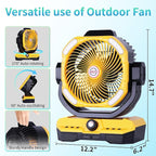 WESTTREE Battery Powered Fan Powerful Airflow Battery Operated Air Circulator - Image 6