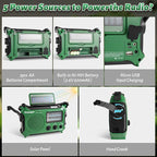 Kaito KA500GRN 5-Way Powered Emergency AM/FM/SW Weather Alert Radio - Image 3