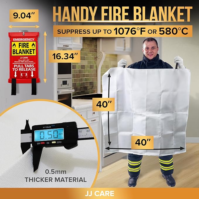 JJ CARE Fire Blanket – 14 Packs - Image 2