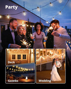 VIPAR LED Outdoor String Lights, 100FT Patio Lights - Image 6
