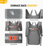 HALOVIE 15L Foldable Hiking Backpack Phone Pocket Lightweight Travel Daypack - Image 5