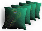 Ambesonne Peacock Decorative Throw Pillow Case Pack of 4, Peacock Feather - Image 5
