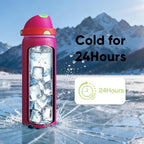 Insulated Water Bottle with Straw - Image 7