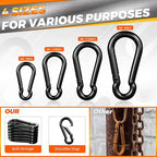 sprookber Carabiner Clips Spring Snap Hook, Iron Heavy Duty Caribeaners - Image 5
