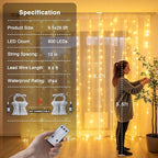 JMEXSUSS 900 LED Outdoor Curtain Lights, 9.5x29.5ft Christmas Lights Plug in - Image 6