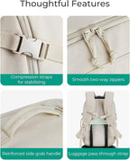 BAGSMART Travel Backpack Women, 15.6 Inch Carry On Backpack Flight Approved - Image 6