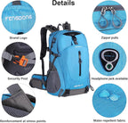 FENGDONG 40L Waterproof Lightweight Hiking, Travel Backpack - Image 6