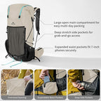 Naturehike 30L Rock 2.0 Upgraded Internal Frame Hiking Backpack - Image 3
