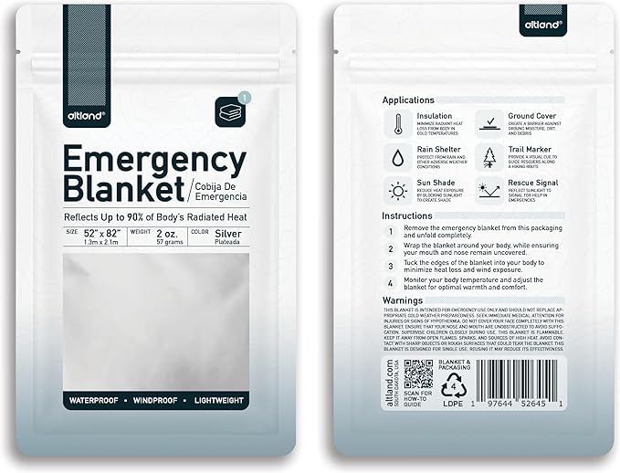 Altland 6 Pack of Emergency Blankets - Image 3