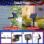 btfarm 4 Pack Red White and Blue Solar Fairy Lights, 4th of July Solar String - Image 7