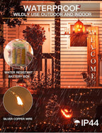 suddus Halloween Lights Battery Operated, 33ft 100 LED Orange String Lights - Image 4