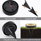 Joomer Solar Ground Lights, 16 Pack 8 LED Solar Lights Outdoor IP68 Waterproof - Image 5