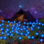 Kohlrabi Solar Garden Lights Outdoor, 2 Pack 16 LED Solar Blue Firefly Lights - Image 7