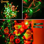 Red and Green Christmas String Lights, 66 ft 200 LED Christmas Lights Plug in - Image 5