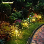 Anordsem Solar Fireworks Lights Outdoor: 4 Bendable Copper Wire 120 LEDs String - Image 6
